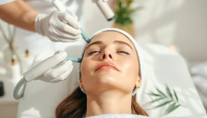 Experience the revitalizing effects of the RejuvaGlow Facial, showcasing glowing skin and relaxation in a serene spa setting.