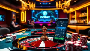 Indebet online casino interface showcasing exciting roulette and players betting.