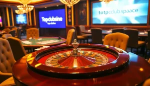Experience the excitement of gambling at https://topclub.space/ with dazzling casino tables and vibrant game elements.