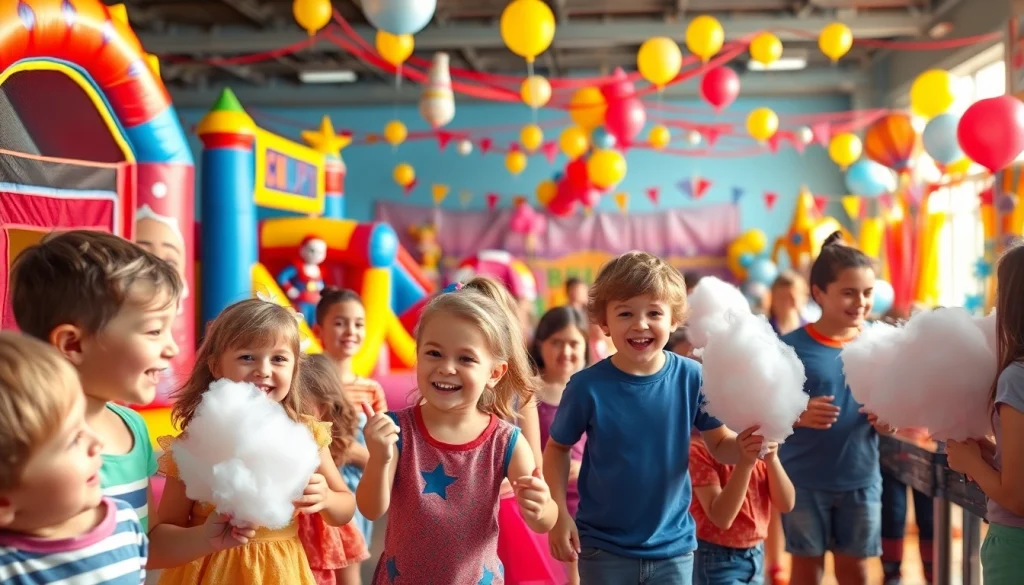 Capture the fun atmosphere at https://www.tcspecialentertainment4u.com with kids enjoying various entertainment options.