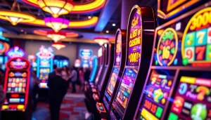 Menangkan jackpot di mesin slot online yang berkilau dengan warna-warni yang menarik.