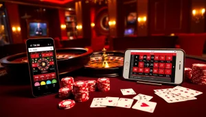 Trải nghiệm cảm giác hồi hộp với tik 88 qua cảnh sòng bạc sống động trưng bày bài và chip.