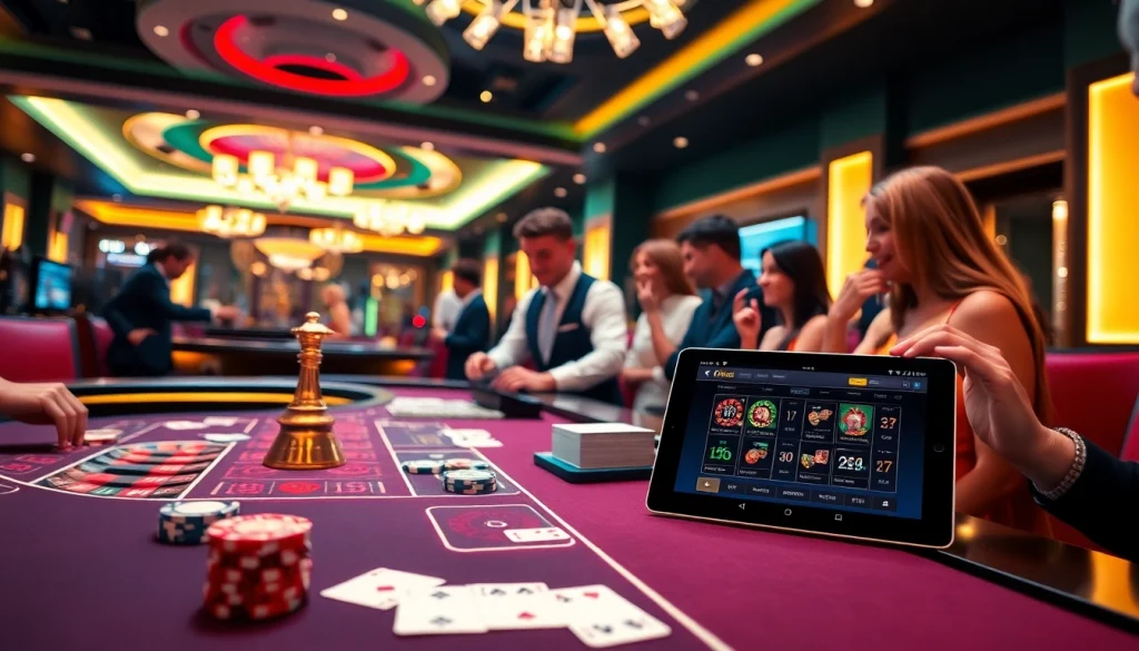 Experience thrilling gameplay at Hi88 with a vibrant casino table filled with chips and cards.