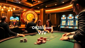 Experience intense action at OK365 com VIP poker tables with professional dealers and vibrant gameplay.