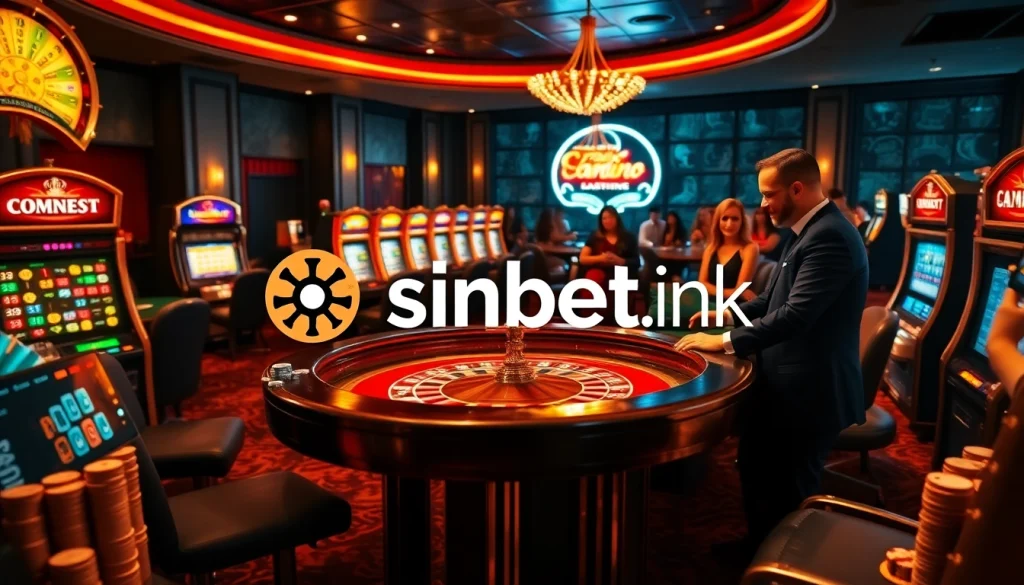 Engage with dynamic casino action at sinbet.ink with a vibrant roulette table and professional dealer.