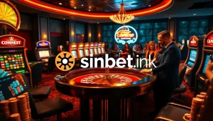 Engage with dynamic casino action at sinbet.ink with a vibrant roulette table and professional dealer.