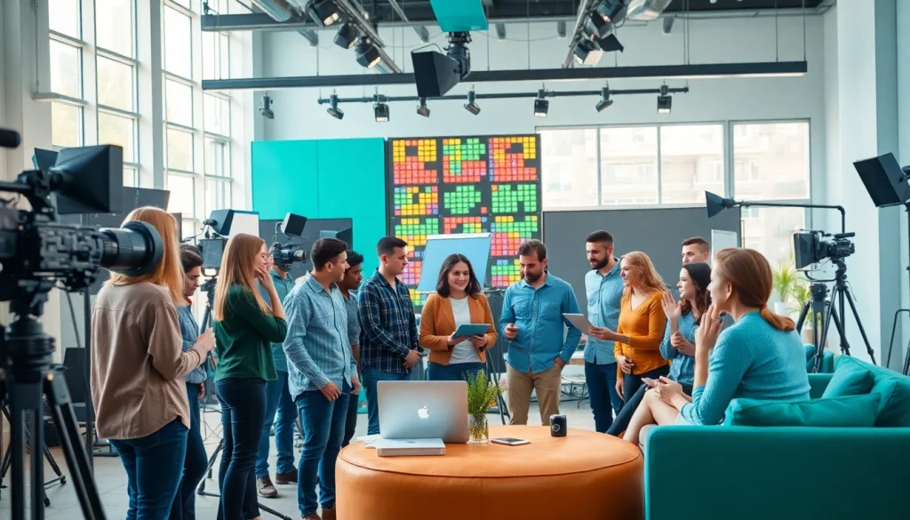 Collaborative scene at a Video Production Company Phoenix showcasing professionals engaged in creative project.