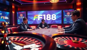 Experience thrilling gameplay at F168's luxurious online casino with vibrant poker action.