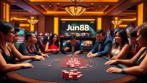 Experience the excitement of jun88 casino with elegant dealers and vibrant games.