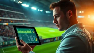 Analyze soccer statistics with บ้านผลบอลวันนี้ in a vibrant digital display showcasing insights.