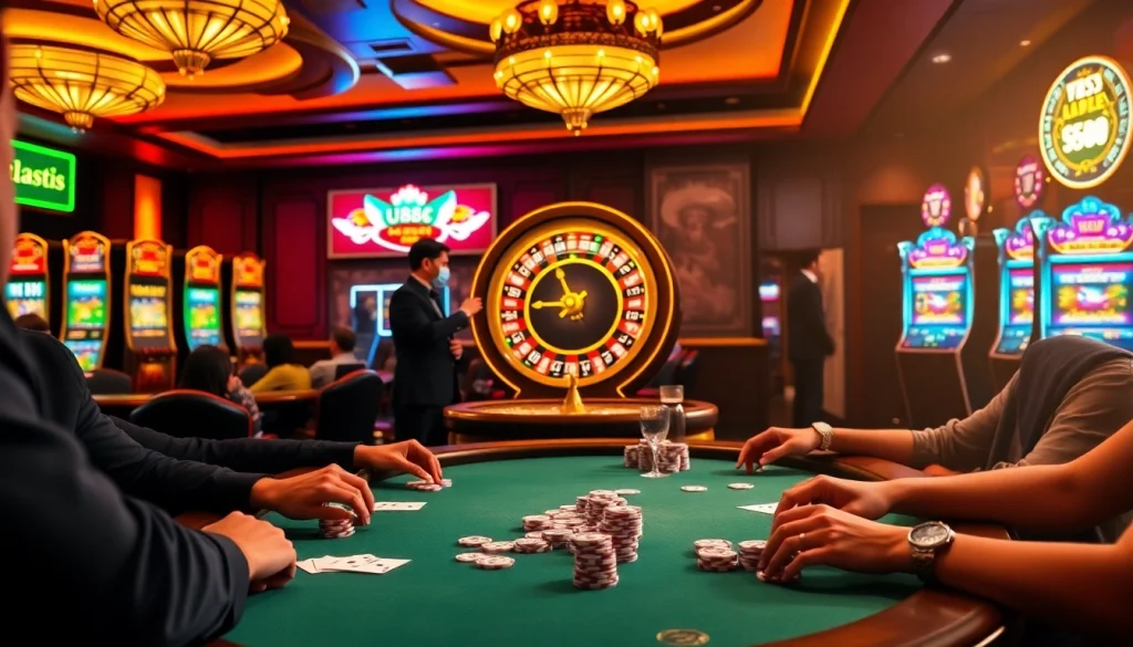 Exciting poker gameplay at uu88 casino with chips and cards, highlighting enjoyment and strategy.