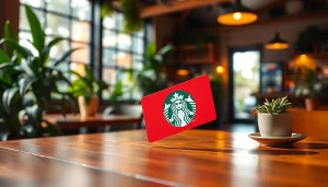 스타벅스 기프티콘과 아늑한 카페 배경이 어우러진 장면을 보여줍니다.