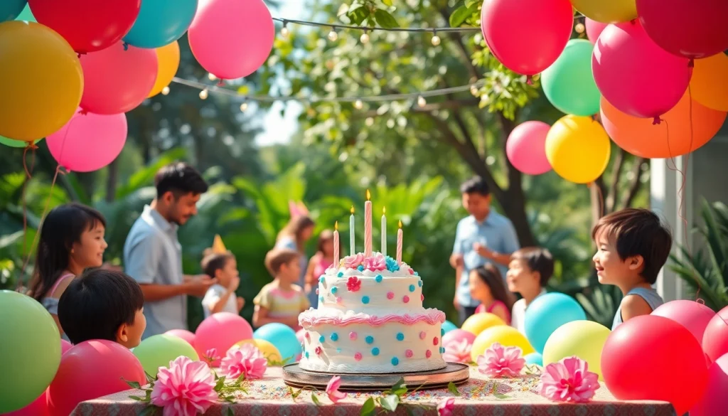 Enjoy a lively Singapore birthday party filled with colorful decorations and joyful children.