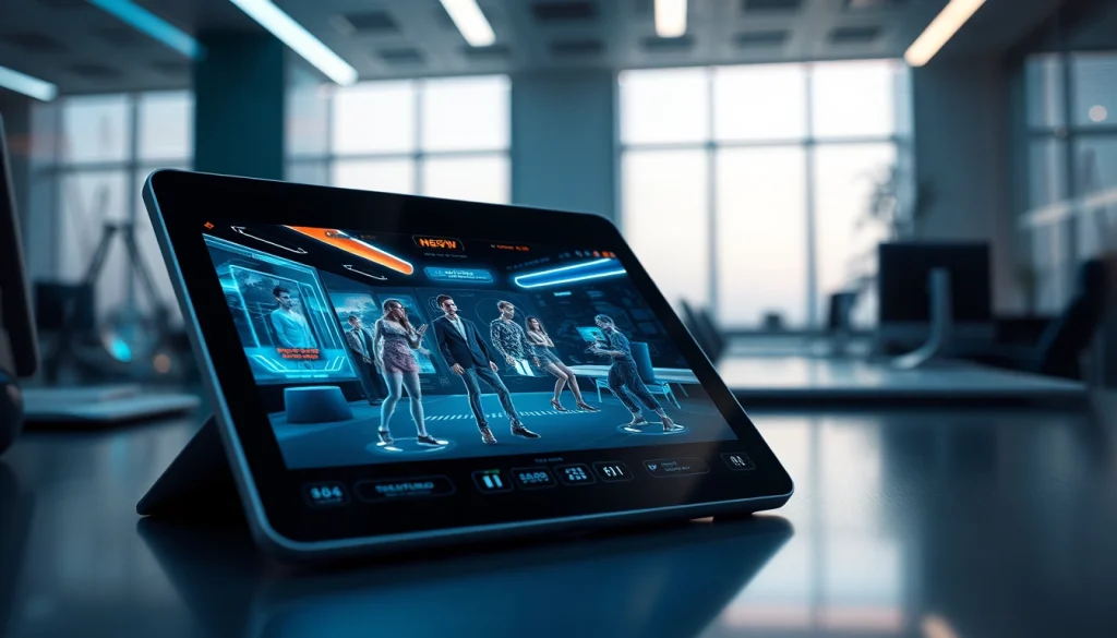 AI NSFW image generation interface showcasing interactive virtual characters in a modern workspace.