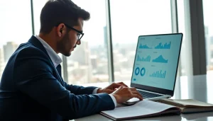 Analyze competitor customer list data effectively in a modern office.