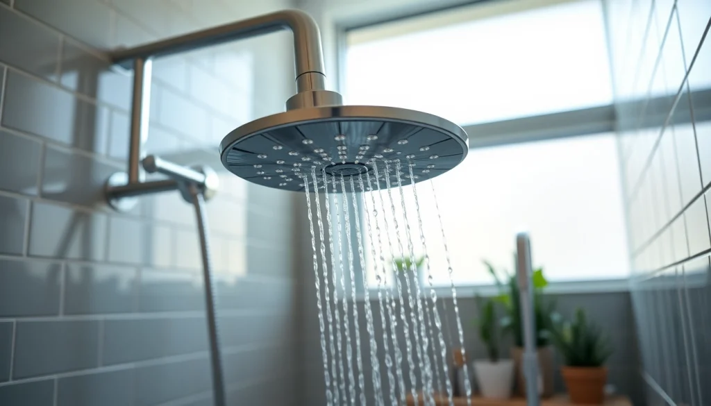 Enhance your bathroom with a sunny shower installation featuring elegant fixtures.