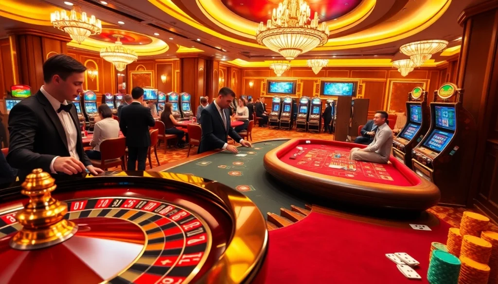 Experience the thrill of gambling with nhà cái nova88 in a vibrant casino setting.