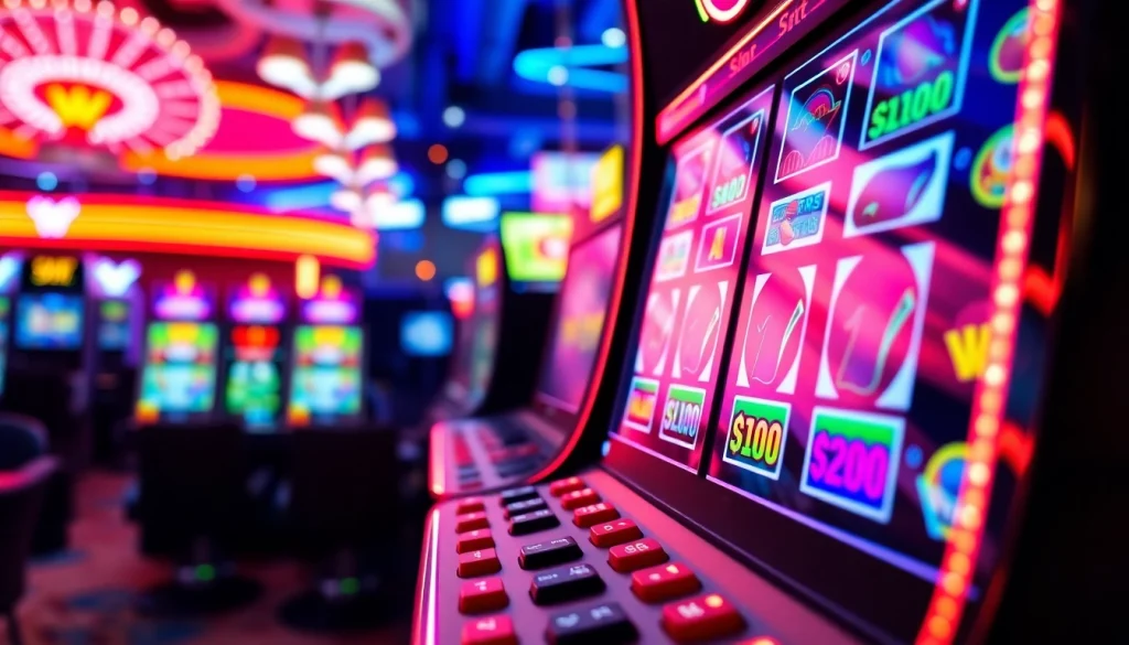 Slot depo 1k menarik dengan tampilan mesin slot digital penuh warna dan aksi menarik.