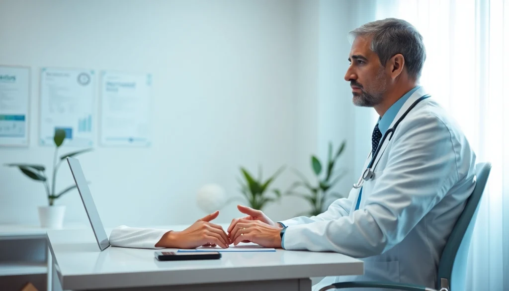 Discute l'ovodonazione somigilanza madre con un medico in un ambiente professionale e accogliente.