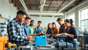 Students participating in hands-on training at a Trade School Tennessee setting.