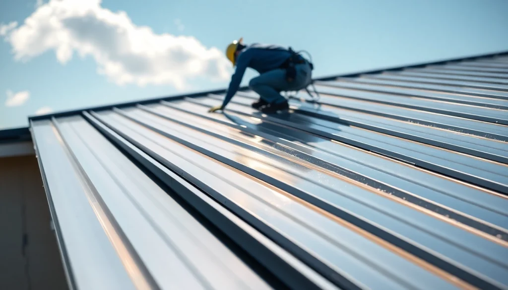 Install a durable standing seam metal roof on a modern house, showcasing expert craftsmanship.