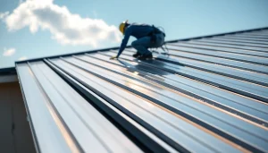 Install a durable standing seam metal roof on a modern house, showcasing expert craftsmanship.