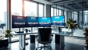 zirvegrupbilgisayar bilgisayar kurulumu olan modern ofis görünümü