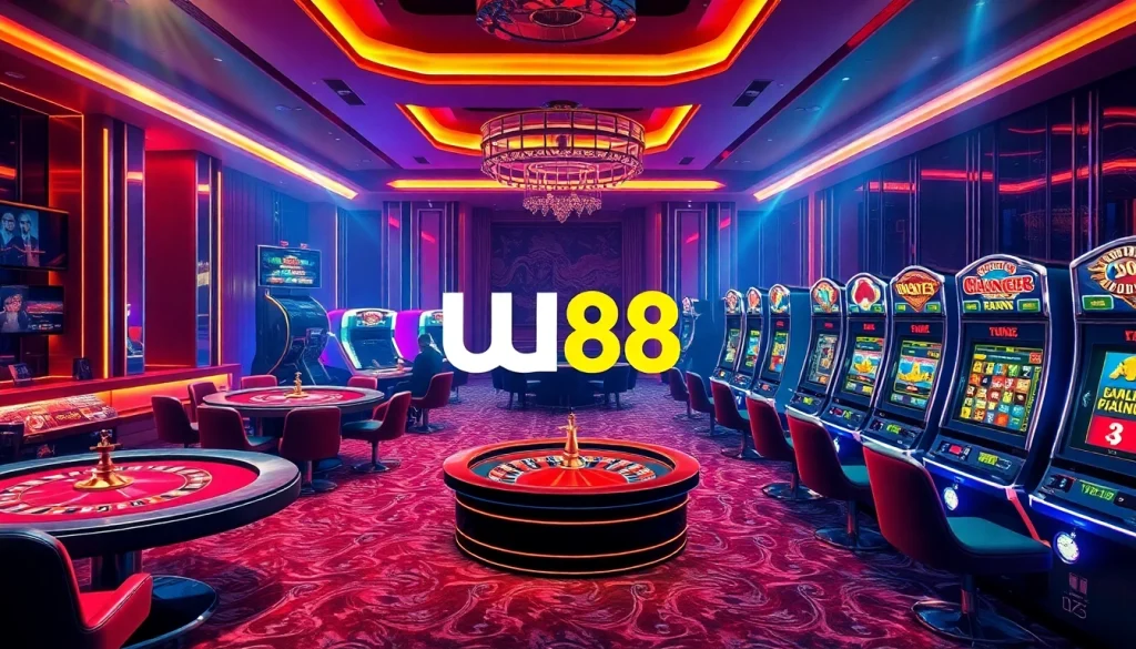 Experience the excitement of gambling at UU88 with vibrant tables, slot machines, and thrilling games.