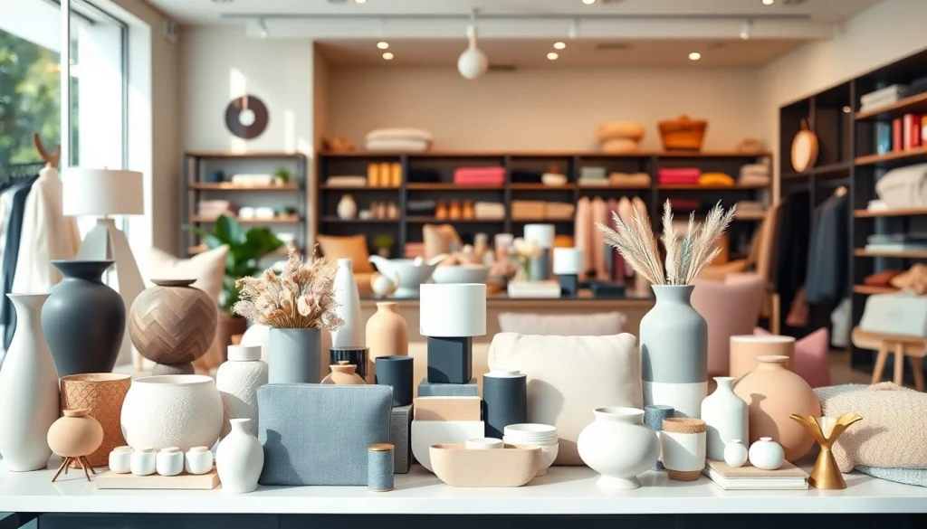 Showcase of modern products from www.tuut.shop/en-SA in an inviting shopping environment.