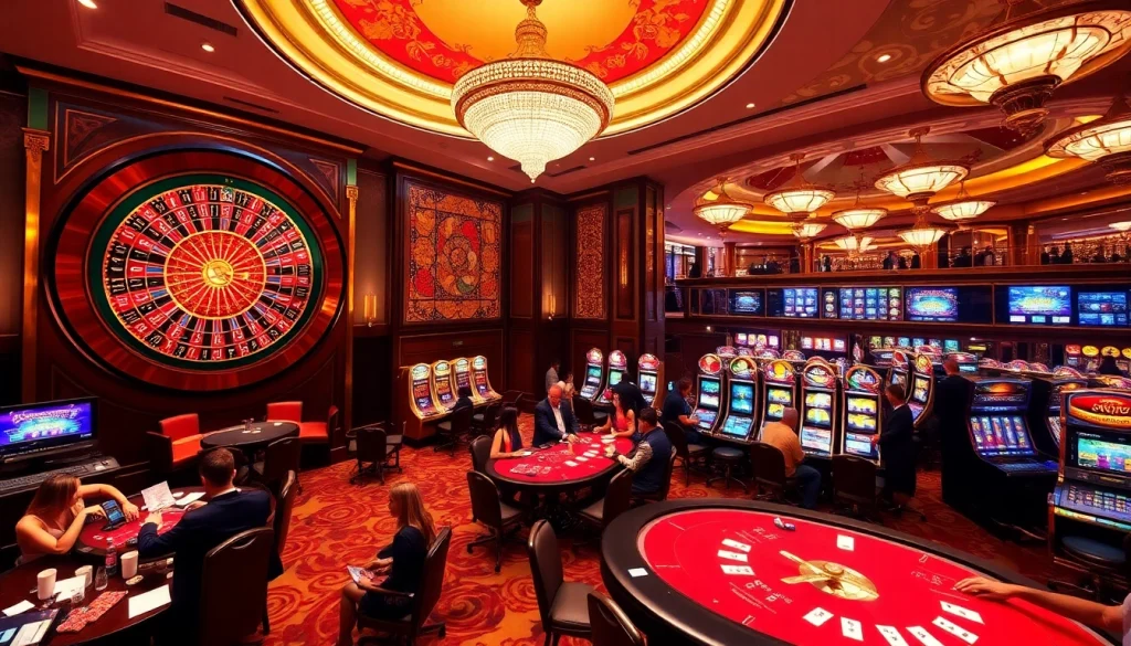 Experience the thrill of MM88 casino with vibrant tables, roulette wheels, and exciting gameplay.