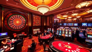 Experience the thrill of MM88 casino with vibrant tables, roulette wheels, and exciting gameplay.