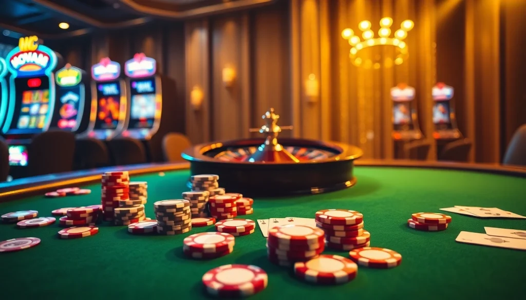 Action-packed poker scene showcasing nhà cái nova88 with luxurious chips and cards.