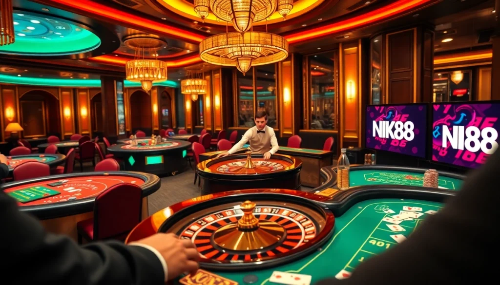 Experience thrilling casino action at NK88 with vibrant tables and lively games.