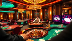 Experience thrilling casino action at NK88 with vibrant tables and lively games.