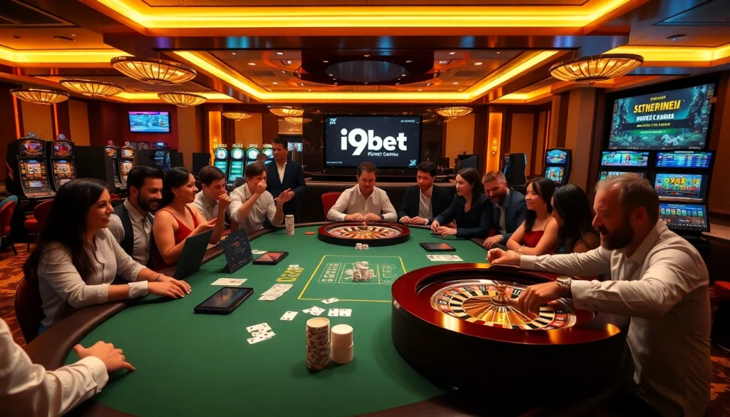 Experience thrilling gameplay at i9bet with exciting poker tables and vibrant slot machines.