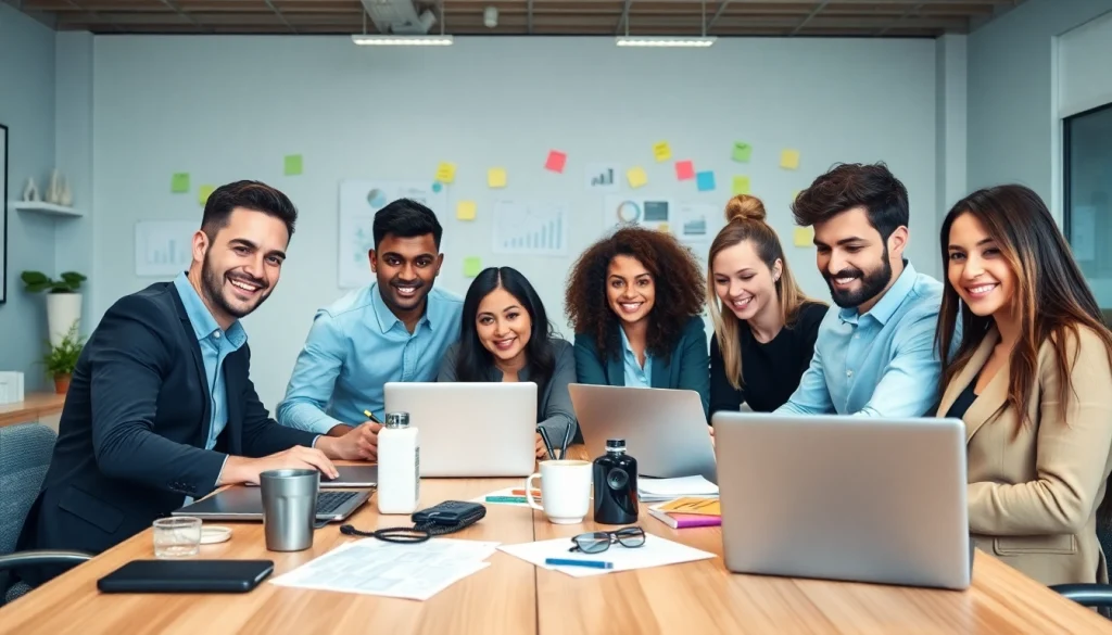 Enhance your digital presence with https://www.pnmmedia.com showcasing a collaborative workspace.