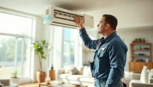 Expert conducting HVAC repair lewisboro in a clean home setting, showcasing professionalism and expertise.