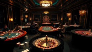 Playing poker at a luxurious casino table showcasing hidden wiki dark web themes with vibrant accents.