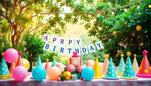 Creating a memorable customizable birthday party with vibrant decorations and table setup.