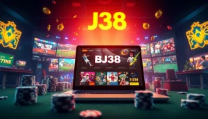 BJ38 online betting platform showcasing diverse gaming options with vibrant graphics and engaging interface.