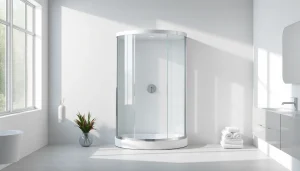 Erleben Sie die sonni Duschkabine 80x80 in einer modernen Badezimmerumgebung mit eleganten Details.