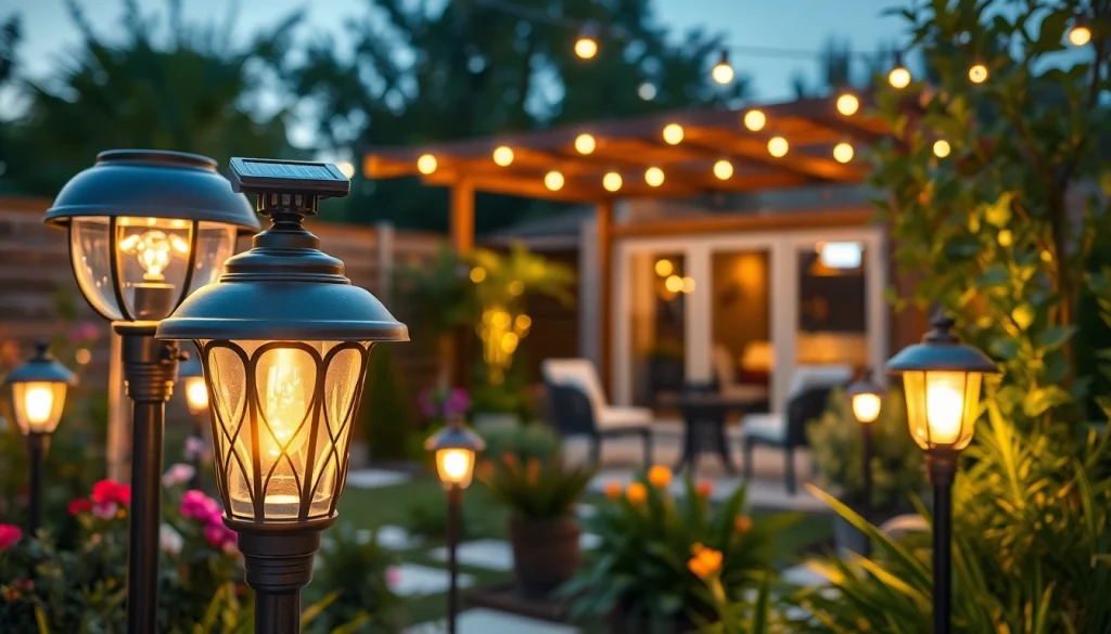 Tuinverlichting verlicht een mooie tuin voor een gezellige sfeer.