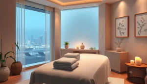 편안한 분위기와 우아한 장식이 있는 고요한 스파 룸에서 럭셔리 부산마사지를 경험해보세요.