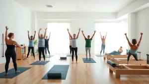 静かなスタジオ環境で、さまざまなエクササイズを組み合わせた魅力的なピラティスセッション。ピラティス おすすめ要素を取り入れています。