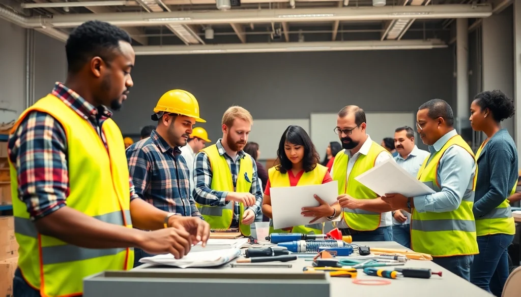 Engaging construction workforce training session enhancing skills for diverse participants.