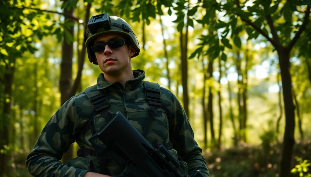 Vergelijk goedkope camouflage print in gebruik door een professionele soldaat in de natuur.