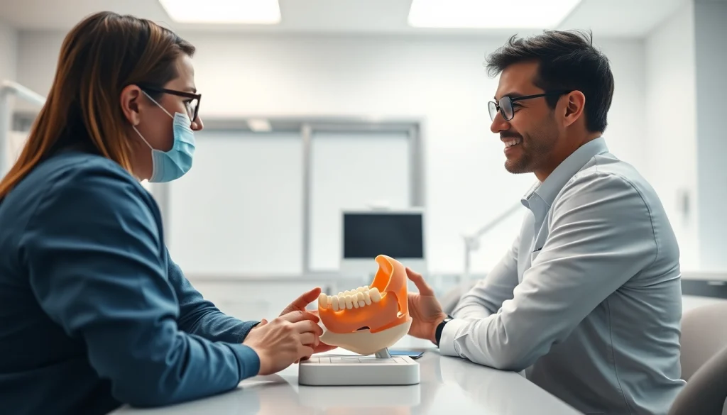 Consultation about corrective jaw surgery Hawthorn with a surgeon and patient in a modern clinic.